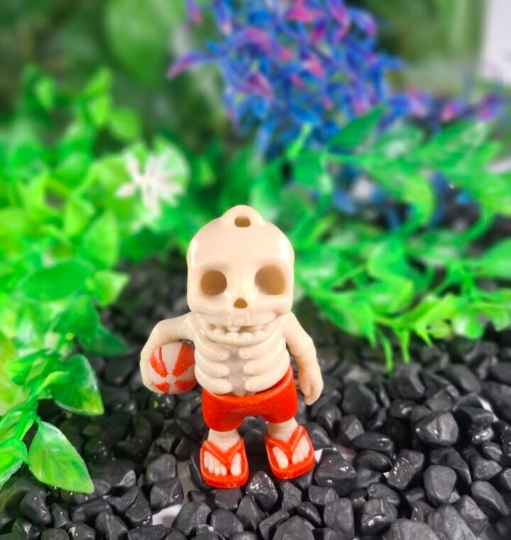 Summer Skeleton Keychain