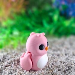 Pink Bird Keychain