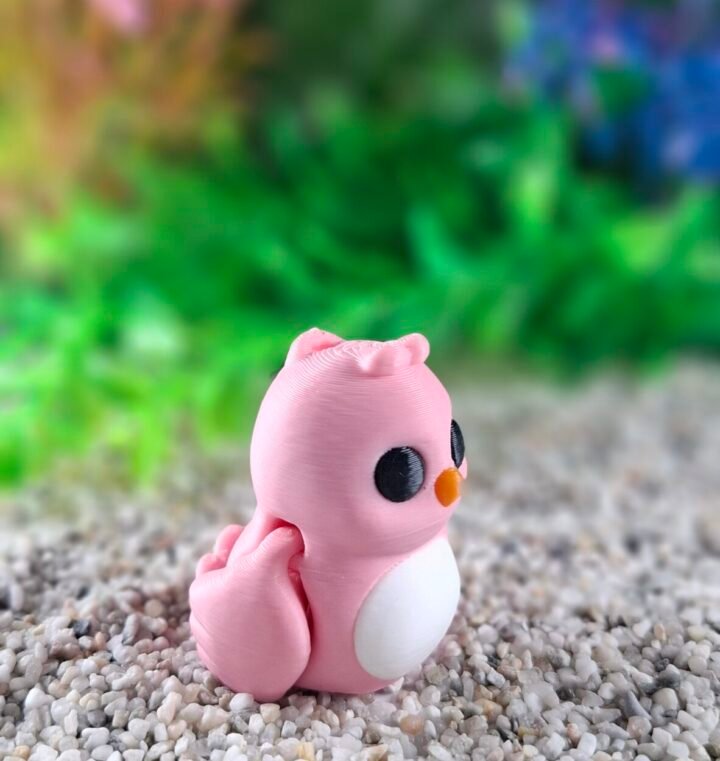 Pink Bird Keychain