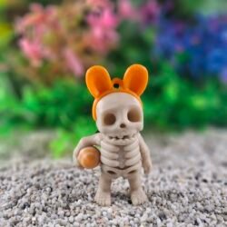 Easter Skeleton Keychain