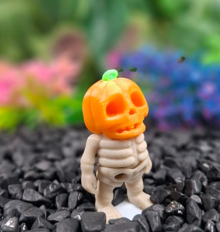Pumpkin Skeleton keychain